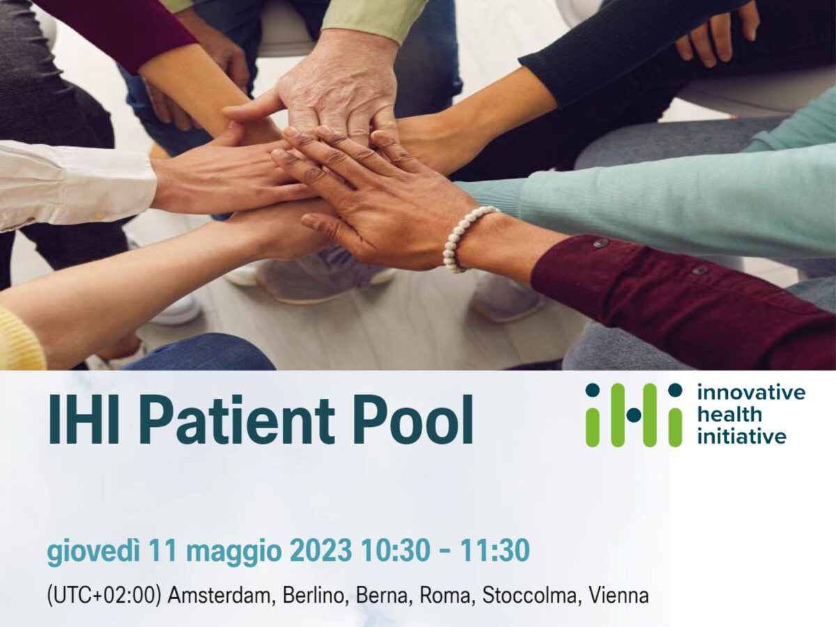 IHI lancia un webinar informativo per il Patient Pool - 11 MAGGIO ORE 10.30 - save the date!