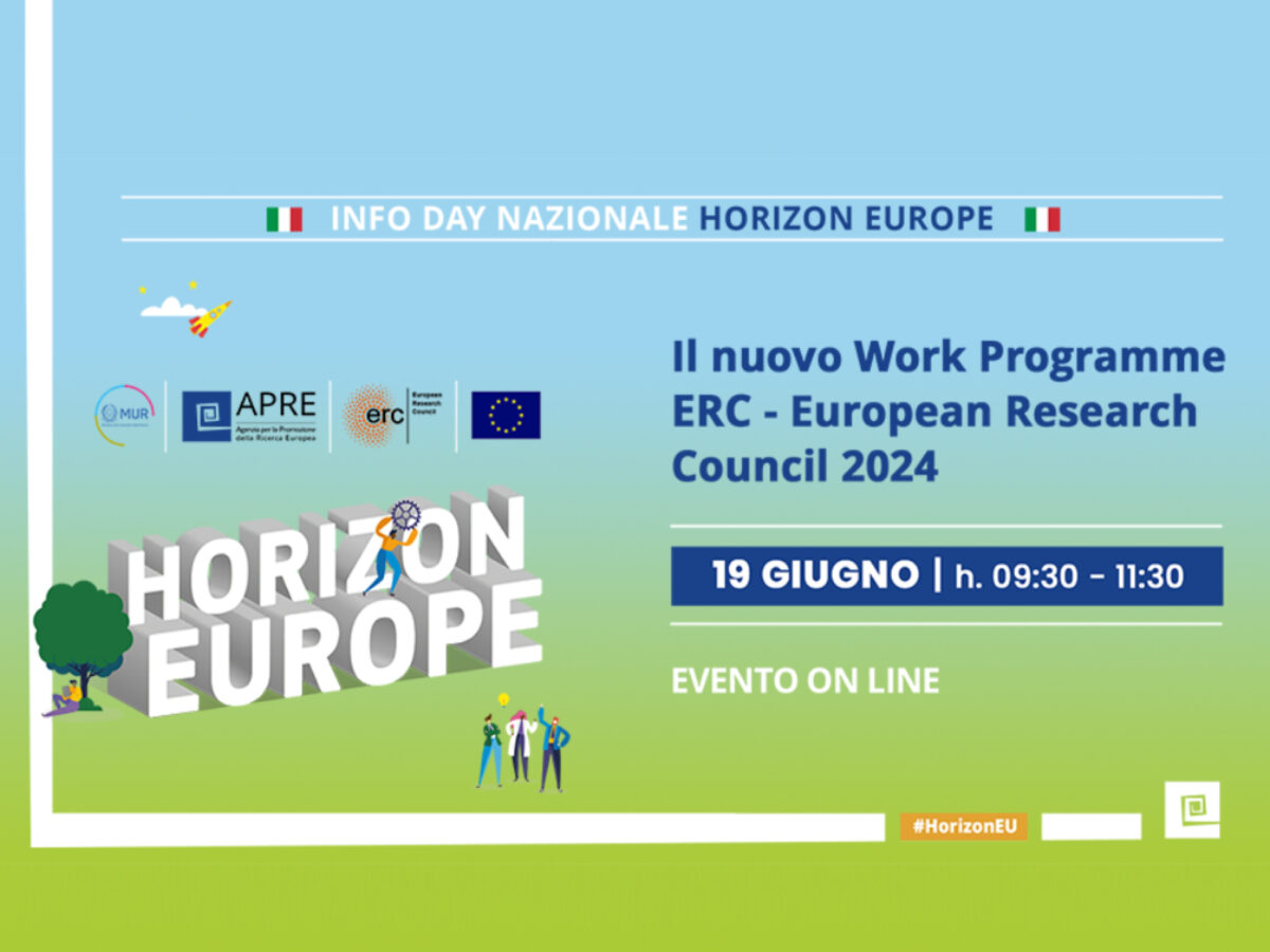 19 giugno 2023 - Infoday HORIZON EUROPE - ERC Work Programme 2024