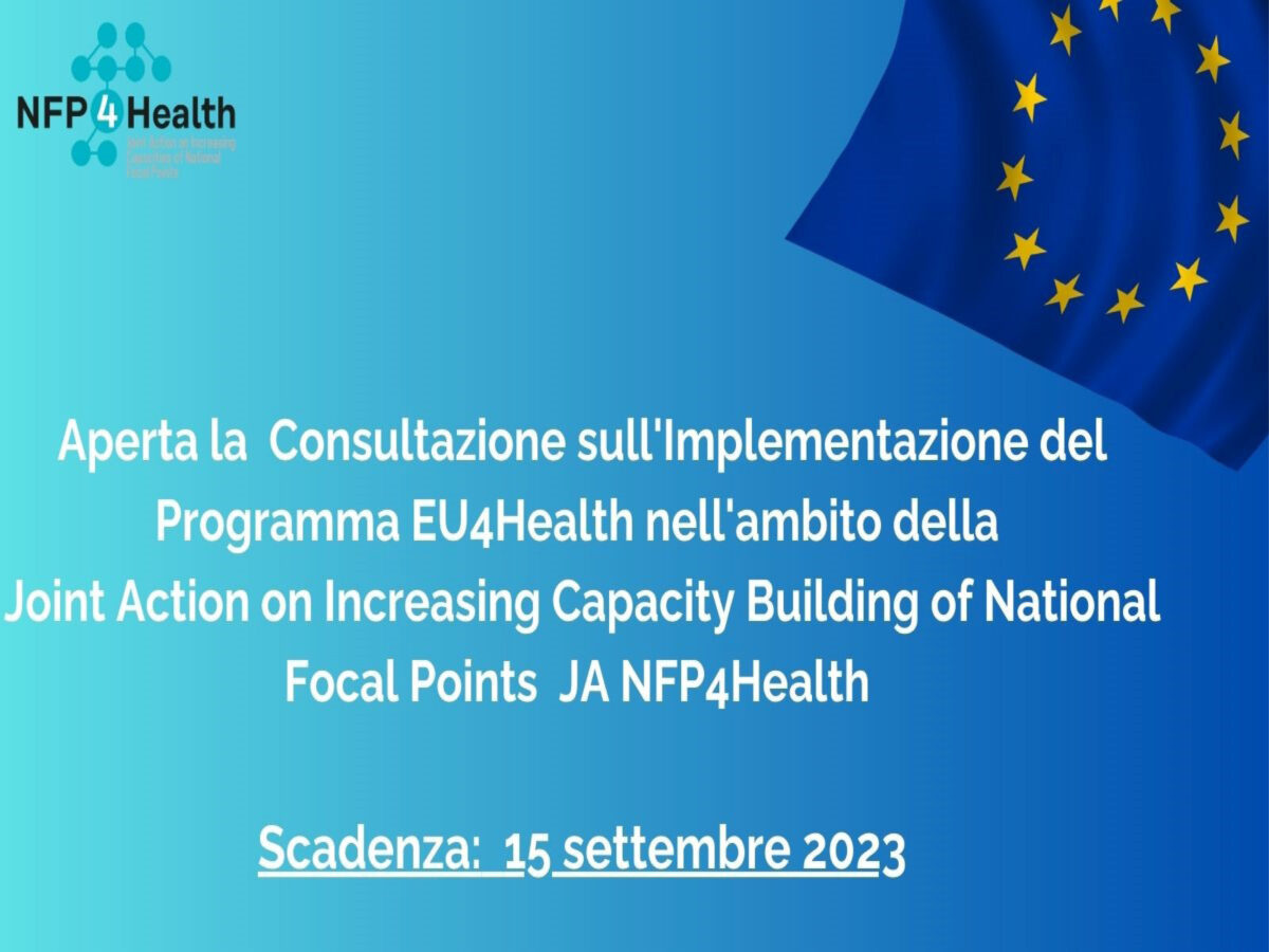 Aperta la Consultazione sull’implementazione del Programma EU4Health