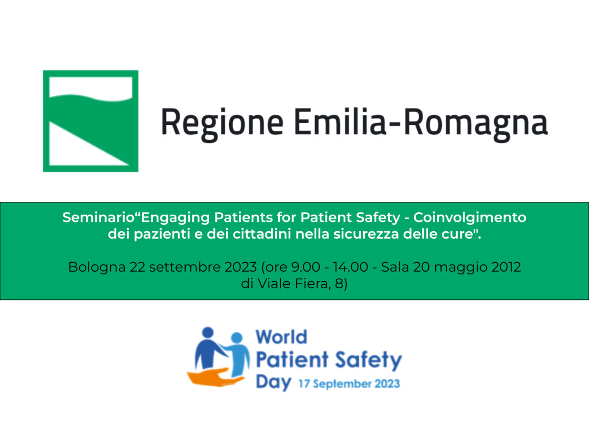 Seminario “Engaging Patients for Patient Safety”, 22.09.2023 - SAVE THE DATE!