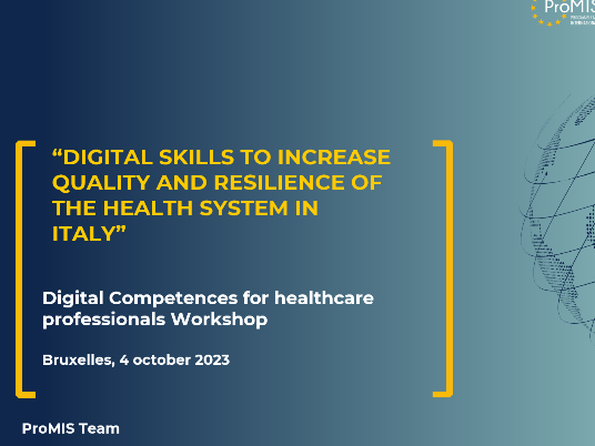 Esiti TAIEX TSI “Workshop on Improving the Digital Competences of Healthcare Professionals”