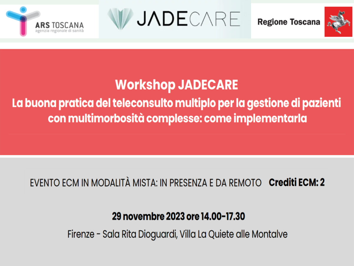 Workshop JADECARE: 29 novembre 2023, save the date!