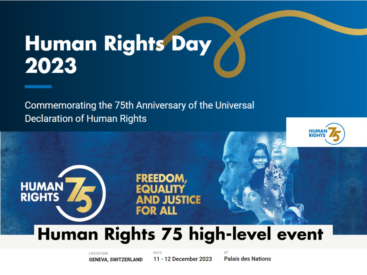 75° anniversario della Giornata dei diritti umani