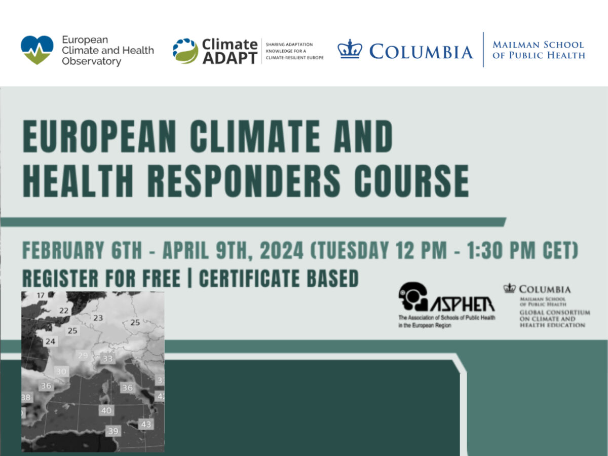 Corso "European Climate and Health Responder", aperte le iscrizioni