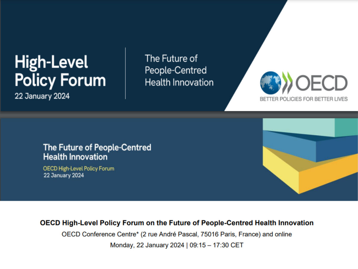 OCSE: Forum politico sul futuro dell’innovazione sanitaria incentrata sulle persone