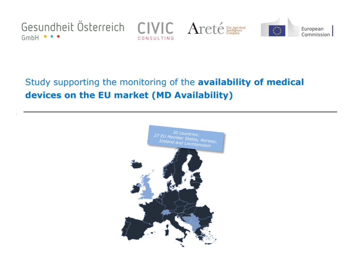 Studio/monitoraggio della disponibilità di dispositivi medici nell'UE
