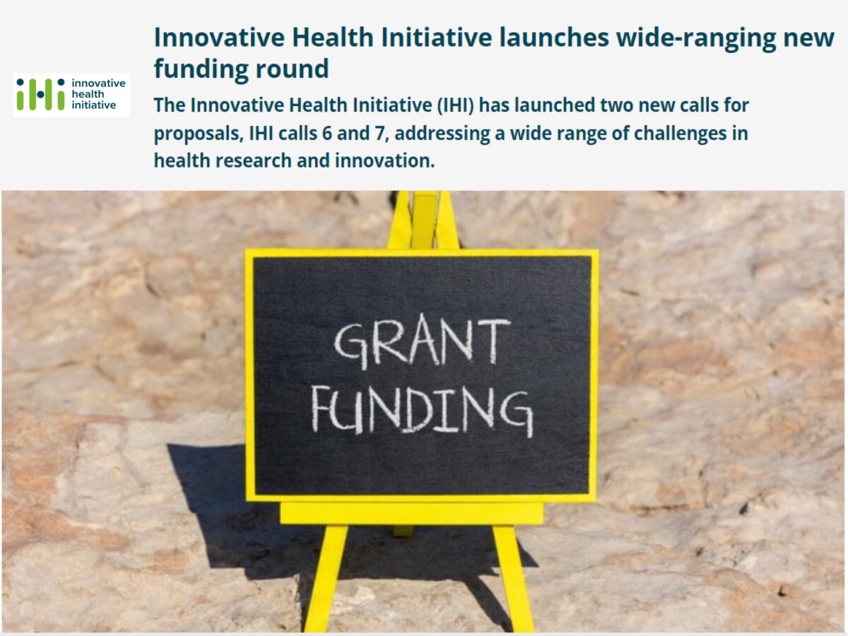 Innovative Health Initiative: Pubblicate le call 6 e 7