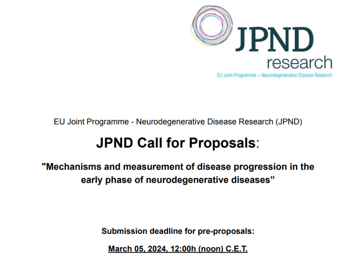 JPND: bando a sostegno della ricerca sulle malattie neurodegenerative
