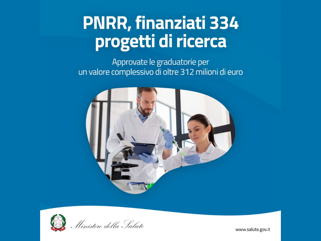 NextGenerationUE: finanziati 334 progetti di ricerca biomedica