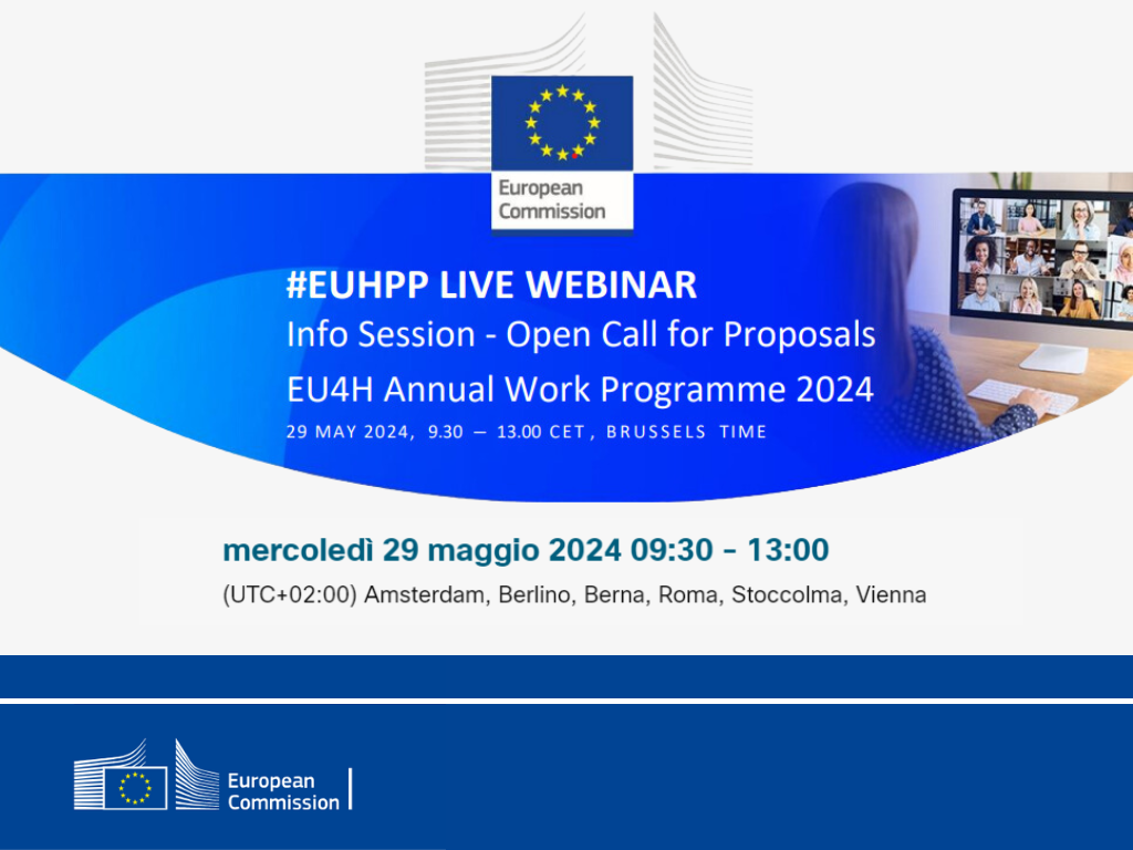 Sessione Informativa: open call for proposals – Programma di Lavoro Annuale EU4Health 2024