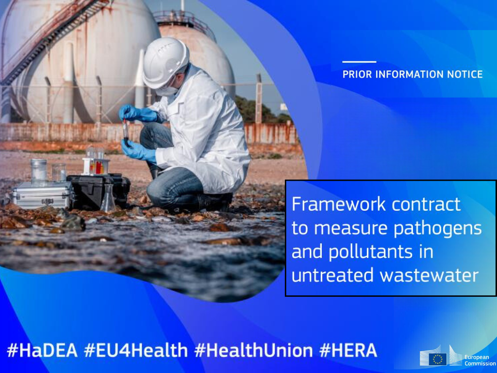 PIN EU4Health: contratto quadro per la misurazione di agenti patogeni e inquinanti nelle acque reflue non trattate
