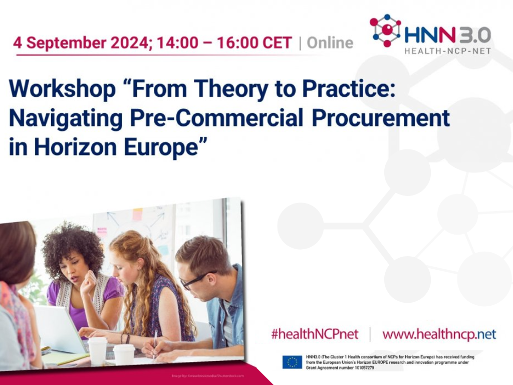 Workshop HNN3.0: "Dalla teoria alla pratica: orientarsi negli appalti pre-commerciali in Horizon Europe"