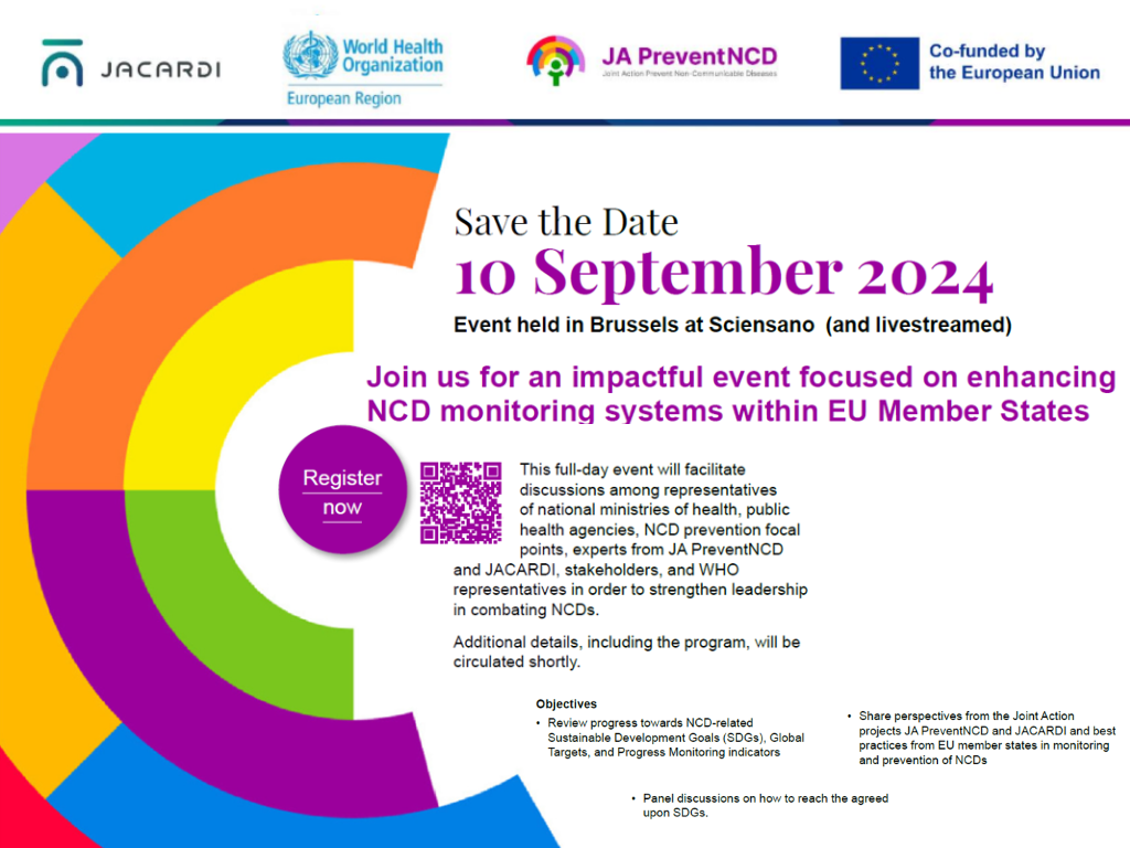 Evento “Strengthening NCD Monitoring Systems in the EU: Un approccio collaborativo”