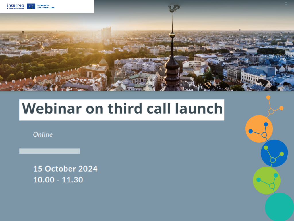 Webinar di Lancio per la Terza call dell’INTERREG Central Europe sulle Aree periferiche