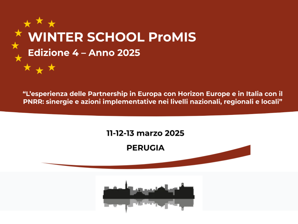 Al via la 4° Edizione della Winter School "L’esperienza delle Partnership in Europa con Horizon Europe e in Italia con il PNRR: sinergie e azioni implementative nei livelli nazionali, regionali e locali"