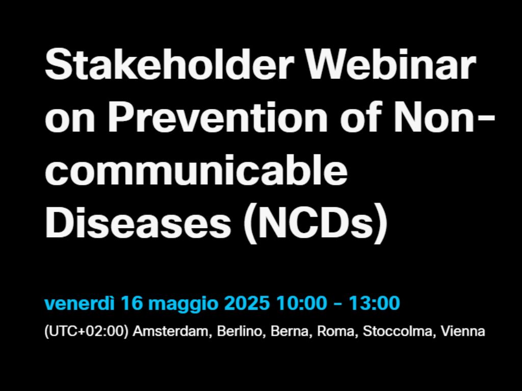 Webinar sulla prevenzione delle malattie non trasmissibili