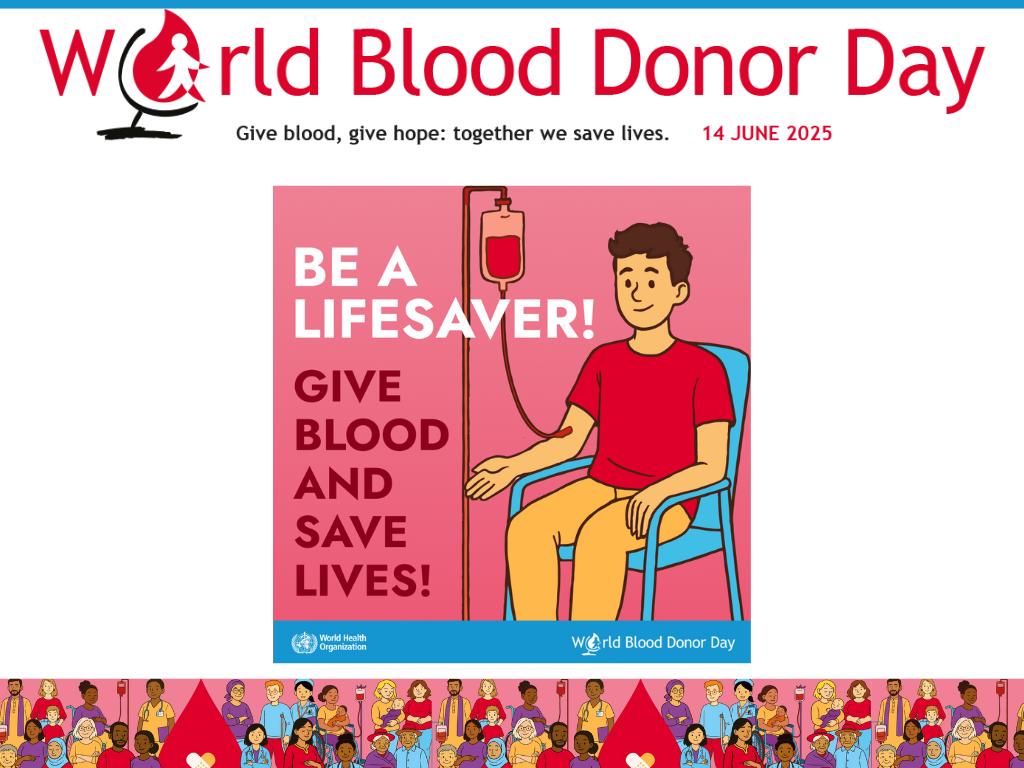 14 GIUGNO: Giornata mondiale dei donatori di sangue