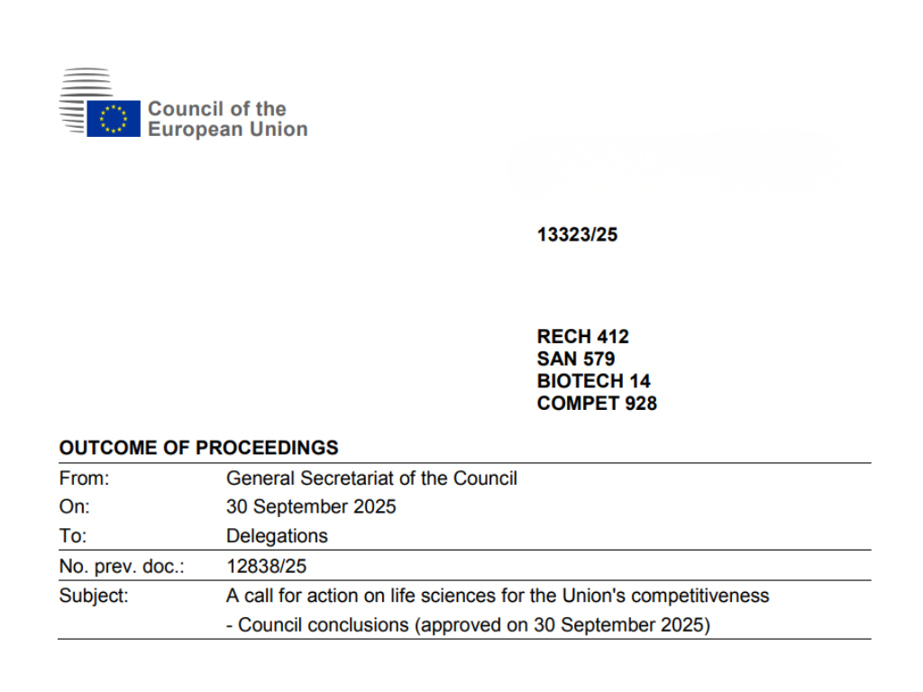 Scienze della vita: il Consiglio dell'UE punta a un ruolo guida per l'Unione