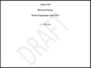 Horizon Europe: aggiornati i draft sul work programme 2026/2027