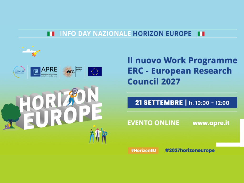 Info day nazionale sul nuovo ERC Work Programme 2027 di APRE